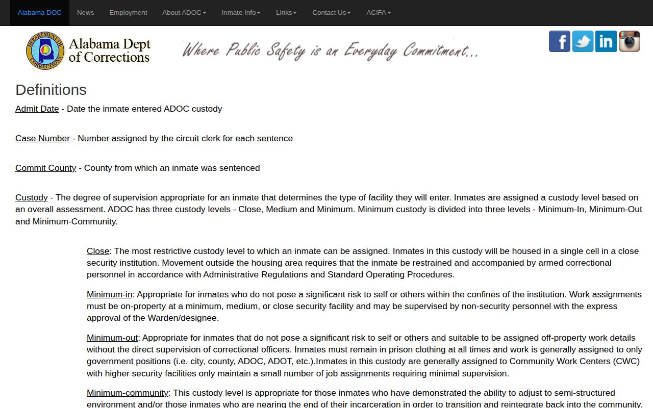 ADOC definitions page showing Minimum Release Date and related release fields